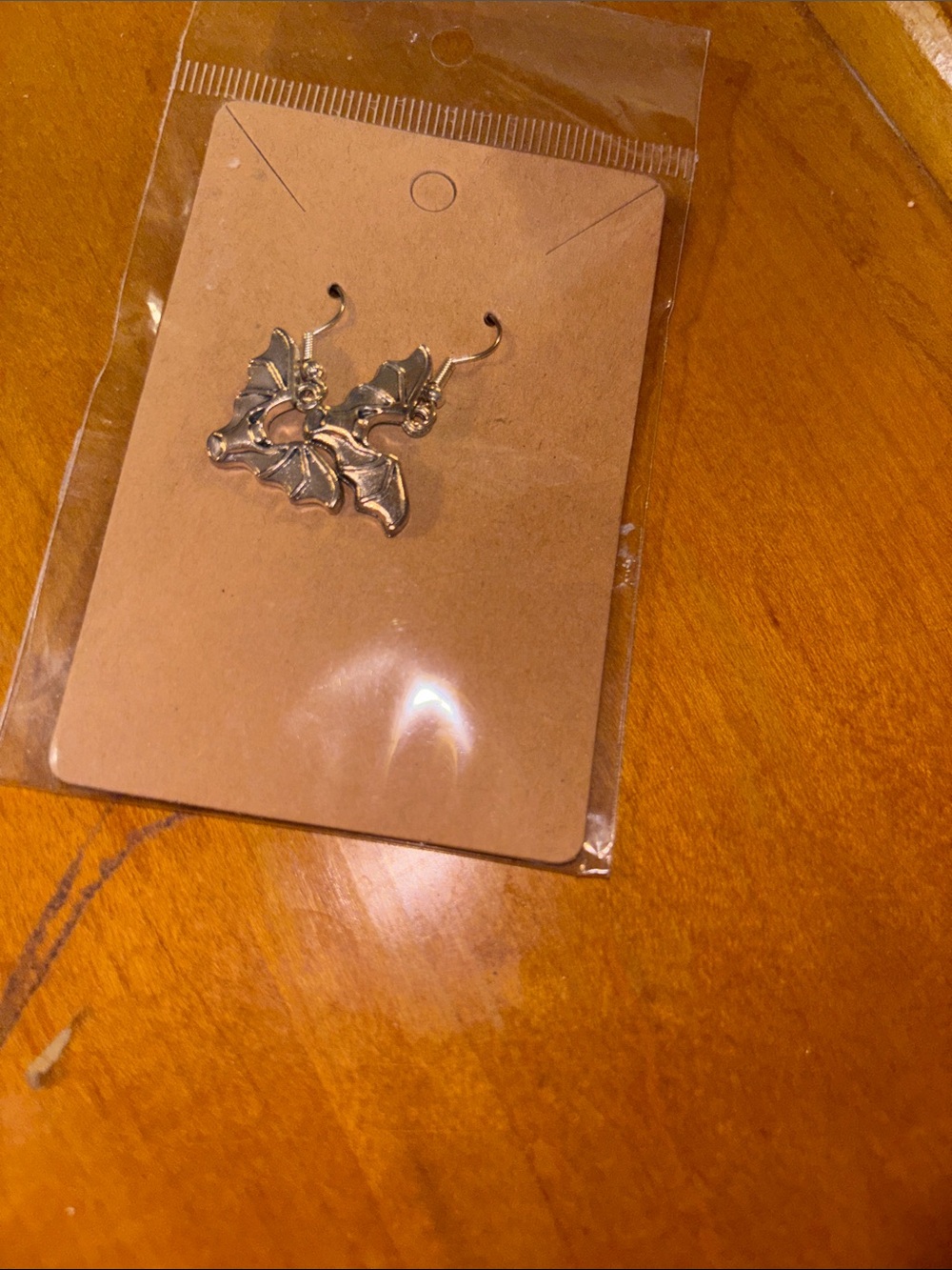 Silver bat Charm Dangle Earrings for Women